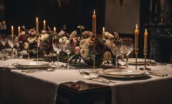 Candelabra tablescape