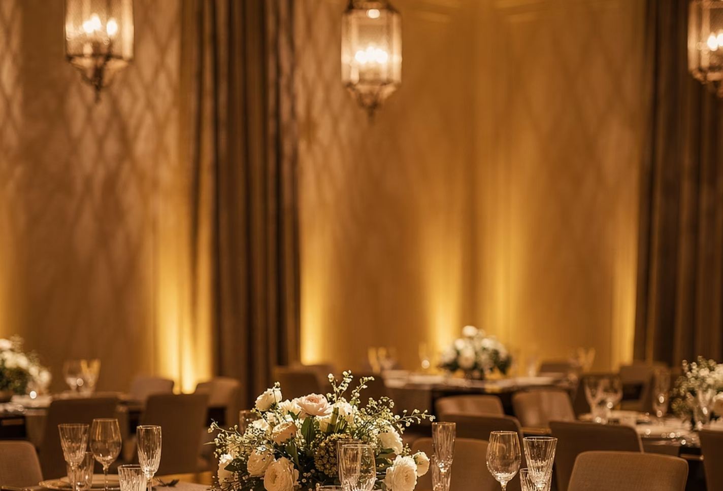 Golden private dining celebration