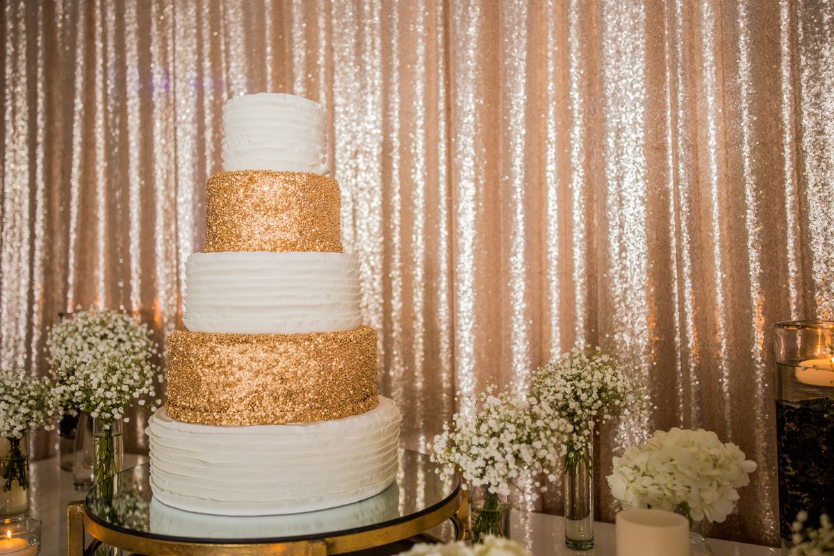 Gold celebration cake